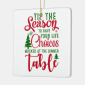 クリスマスデザインの季節の選択 セラミックオーナメント (左)