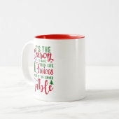 クリスマスデザインの季節の選択 ツートーンマグカップ (正面左)