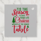 クリスマスデザインの季節の選択 フェイバータグ (裏面)