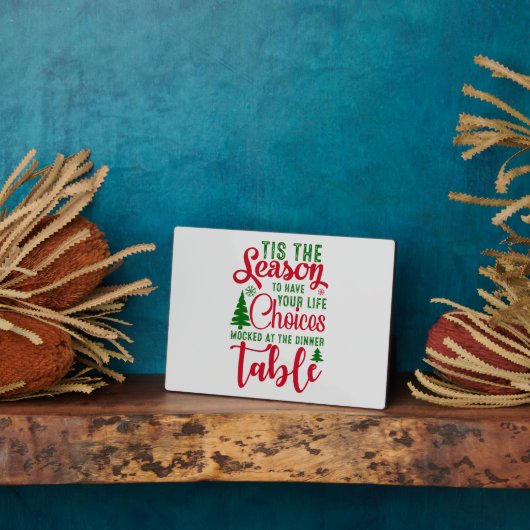 クリスマスデザインの季節の選択 フォトプラーク (側面)