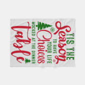 クリスマスデザインの季節の選択 フリースブランケット (正面(横))