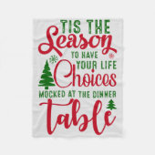 クリスマスデザインの季節の選択 フリースブランケット (正面)