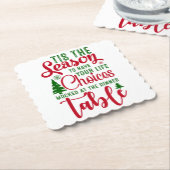 クリスマスデザインの季節の選択 ペーパーコースター (アングル)