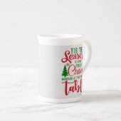 クリスマスデザインの季節の選択 ボーンチャイナマグカップ (正面右)