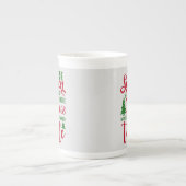 クリスマスデザインの季節の選択 ボーンチャイナマグカップ (正面)