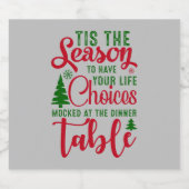 クリスマスデザインの季節の選択 リキュールボトルラベル (シングルラベル)