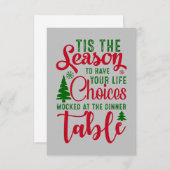 クリスマスデザインの選択シーズン (正面/裏面)