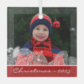 クリスマスデザインオーナメント ガラスオーナメント (正面)