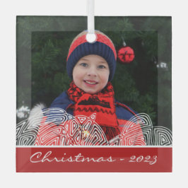 クリスマスデザインオーナメント ガラスオーナメント