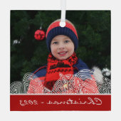 クリスマスデザインオーナメント ガラスオーナメント (裏面)