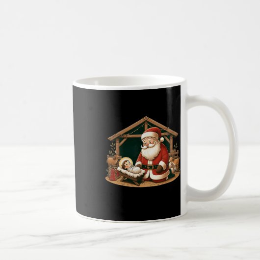 クリスマスデザインコーネリングサンタクロースBa コーヒーマグカップ (右)