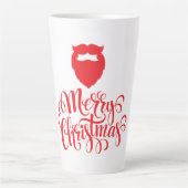 クリスマスデザインサンタヒゲ カフェラテマグ (正面)