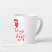 クリスマスデザインサンタヒゲ カフェラテマグ (右アングル)