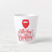 クリスマスデザインサンタヒゲ カフェラテマグ (正面)