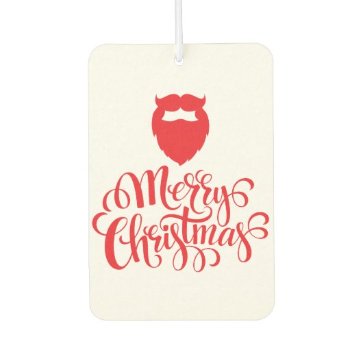 クリスマスデザインサンタヒゲ カーエアーフレッシュナー (正面)