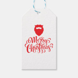 クリスマスデザインサンタヒゲ ギフトタグ