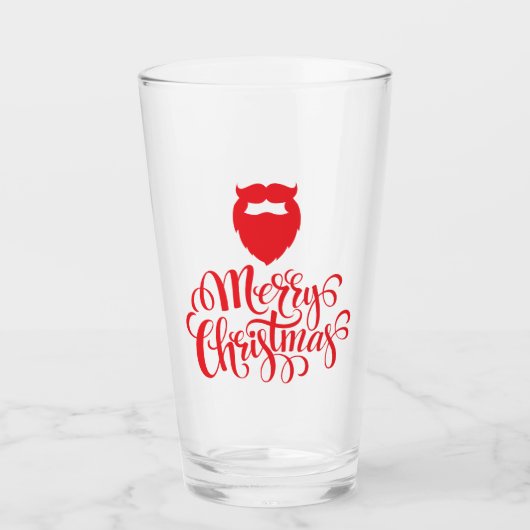 クリスマスデザインサンタヒゲ タンブラーグラス (正面)