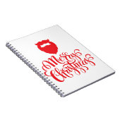 クリスマスデザインサンタヒゲ ノートブック (右側)