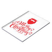 クリスマスデザインサンタヒゲ ノートブック (左側)