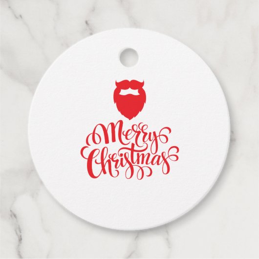 クリスマスデザインサンタヒゲ フェイバータグ (正面)