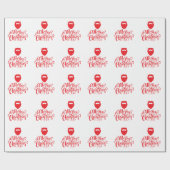 クリスマスデザインサンタヒゲ ラッピングペーパー (フラット)