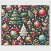 クリスマスデザインパターン9 ラッピングペーパー (フラット)