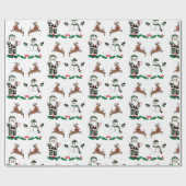 クリスマスデザインホリデーラッピング紙 ラッピングペーパー (フラット)