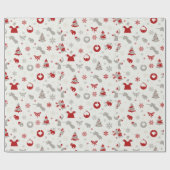 クリスマスデザイン包装紙 ラッピングペーパー (フラット)