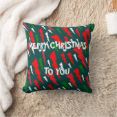 クリスマスデザイン2色の緑+赤白 クッション (ブランケット)