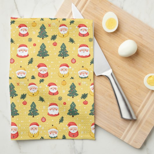 クリスマスデザイン キッチンタオル (四つ折り)