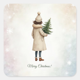 クリスマスデザイン スクエアシール