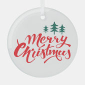 クリスマスデザイン(木あり) ガラスオーナメント (正面)