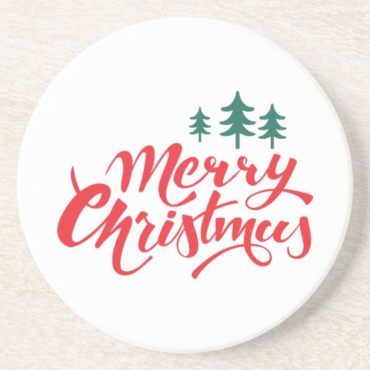 クリスマスデザイン（木あり） コースター (正面)