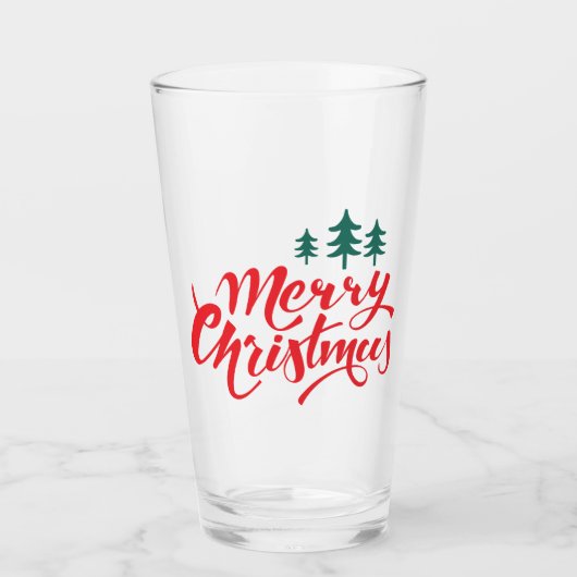 クリスマスデザイン（木あり） タンブラーグラス (正面)