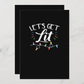 クリスマスデザイン – 点灯しよう シーズンカード (正面/裏面)