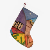 クリスマスデザートサウスウェストサウスカラフル スモールクリスマスストッキング (正面 (吊り時))