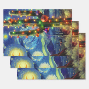 クリスマスデザートサグアーロサボスデクページ ラッピングペーパーシート