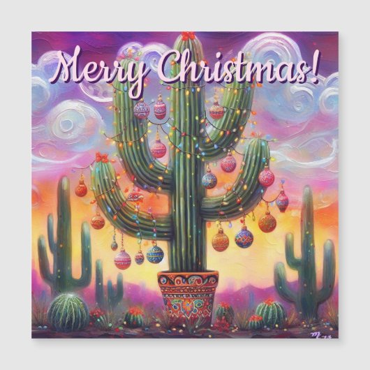 クリスマスデザートサグアーロサボス磁気カード (正面)