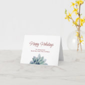 クリスマスデザートボタニカル多肉性フェスティバル カード (黄色い花)