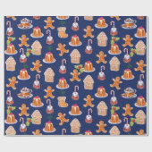 クリスマスデザート ラッピングペーパー (フラット)