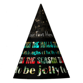 クリスマスデッキザホールズフェスティバルの輝フェイクき パーティーハット