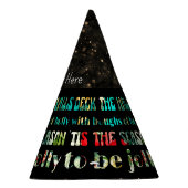 クリスマスデッキザホールズフェスティバルの輝フェイクき パーティーハット (右)