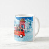 クリスマスデリバリートラックでのアフェンピンスシャーズドッグ コーヒーマグカップ (正面右)