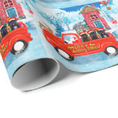 クリスマスデリバリートラックでのアフェンピンスシャーズドッグ ラッピングペーパー (ロールコーナー)