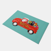 クリスマスデリバリートラックのドイツの羊飼い犬 ドアマット (アングル)