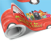 クリスマスデリバリートラックのドイツの羊飼い犬 ラッピングペーパー (ロールコーナー)