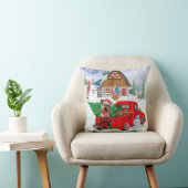 クリスマスデリバリートラックのヨークシャーテリア犬 クッション (椅子)