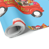 クリスマスデリバリートラックのヨークシャー・テリア犬 ラッピングペーパー (ロールコーナー)