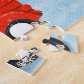 クリスマスデリバリートラックの雪のダシュント犬 ジグソーパズル (側面)