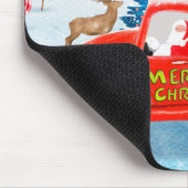 クリスマスデリバリートラックの雪のダシュント犬 マウスパッド (コーナー)